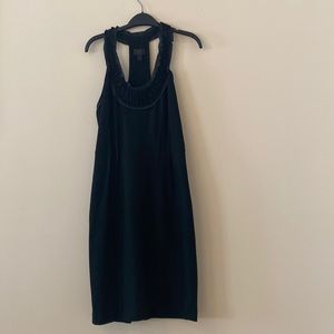 Vintage 100% wool black dress